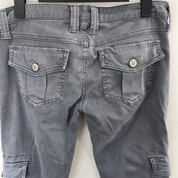 Vintage Frankie B. low rise 90’s Y2K gray cargo casual zipper leg pants size 25 - Picture 6 of 13